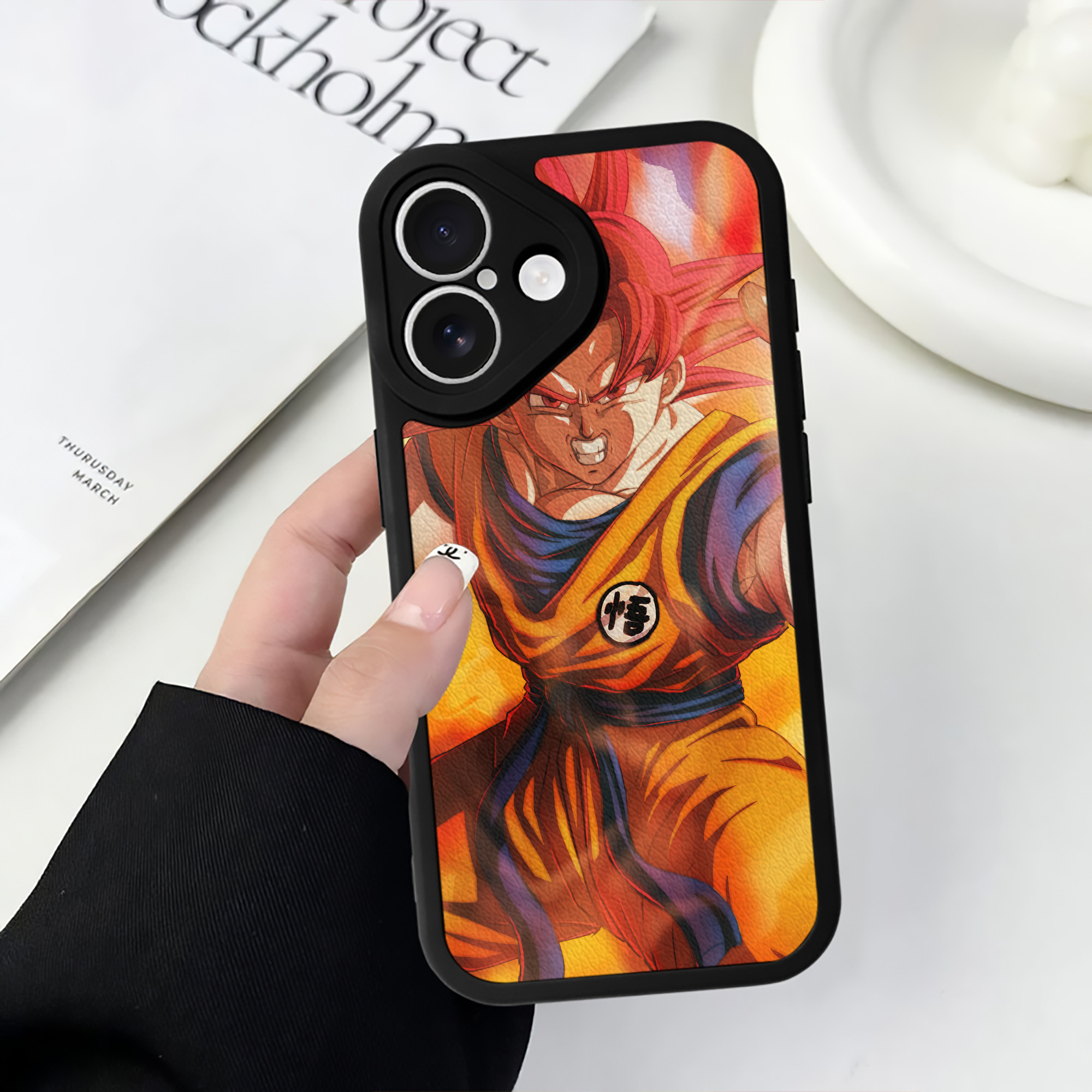 （画像用） ドラゴンボール DRAGON BALL 【iPhone 16シリーズ対応】シリコンスマホケース（レザー調） 材質：シリコン